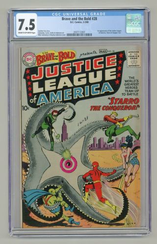 Brave And The Bold 28 Cgc 7.  5 1960 2007112001 1st Justice League Of America