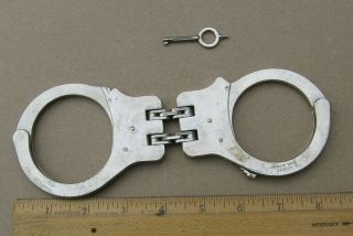 Vintage Early Peerless Handcuff Co Hinged Cuffs With Key Stock Part C