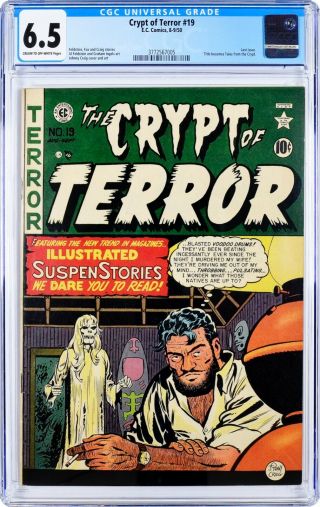 Crypt Of Terror 19 Cgc 6.  5 Ec Precode Horror Golden Age 1950