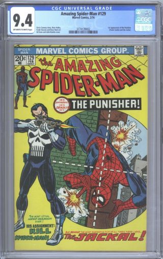 Spider - Man 129 Vol 1 Cgc 9.  4 Stunning 1st App Of Punisher