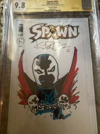 Spawn Gold 265 Cgc Ss 9.  8 Inked Colored Signed And Sketch By Kevin Eastman 1