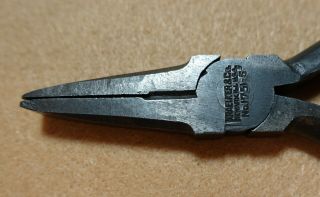 Kraeuter & Co.  No.  1751 - 6 6 Inch Long Flat - Nose Pliers w/ Side Cutters 1910 - 1920 2