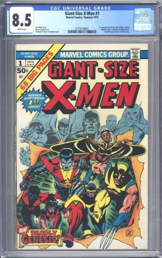 Giant Size X - Men 1 Cgc 8.  5 Incredible Looking Book 1st X - Men Storm Colossus