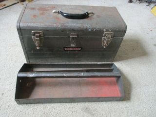 Vintage Craftsman Usa 18 " Mechanics Tool Box Metal Tray 6500 Testore