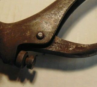 Saw Set,  Vintage APEX Hand Saw Tooth Setter,  Made by MORRILL,  York,  USA 1902 2