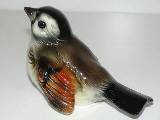 VTG Goebel Blue Brown Sparrow Figurine Bird Finch CV72 West Germany 2 3/4 