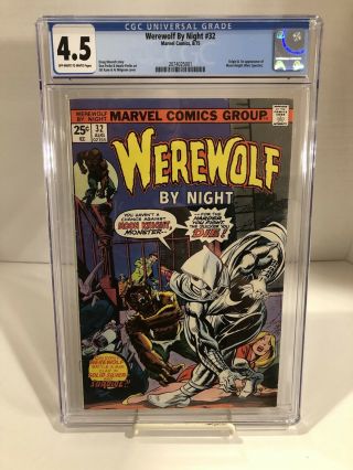 Cgc 4.  5 Werewolf By Night 32 1987 First Appearance Of Moon Knight Marvel Comics