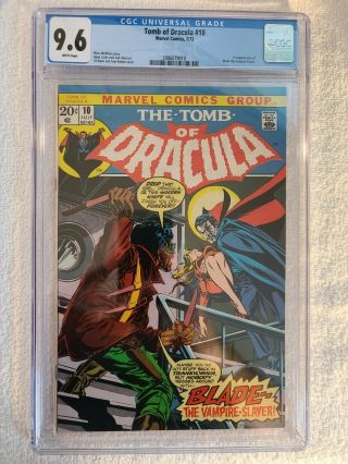 Tomb Of Dracula 10 - Cgc 9.  6 White Pages - 1st Appearance Of Blade / Movie Soon