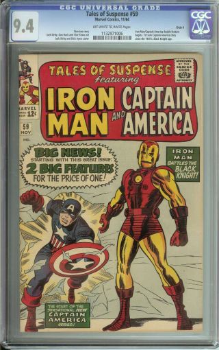 Tales Of Suspense 59 Cgc 9.  4 Ow/wh Pages // Circle 8 Pedigree