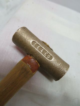 Vintage Marked Ee & Co Small Brass Gunsmithing Hammer Tool 3 Oz Jewelry Tinsmith