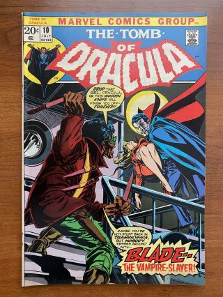 Tomb Of Dracula 10 (jul 1973,  Marvel) Nm - 1st App Of Blade