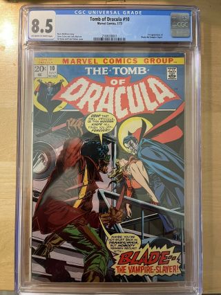 Tomb Of Dracula 10 Cgc 8.  5 Ow - W Pages - 1st Appearance Blade