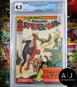 The Spider - Man Annual 1 Vg,  Cgc 4.  5 (marvel)