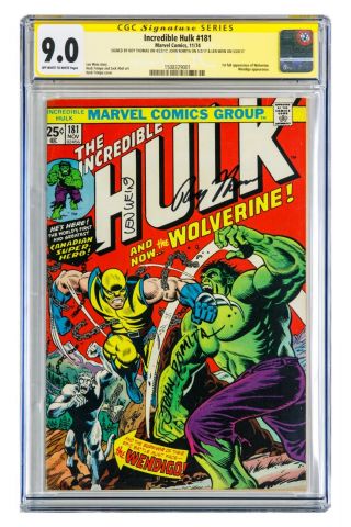 The Incredible Hulk 181 Cgc 9.  0 Ow/w Pages Signed By Wein,  Romita,  & Thomas