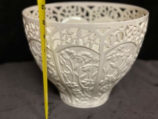 Tall Lenox White Porcelain Jasmine Centerpiece Bowl Dish