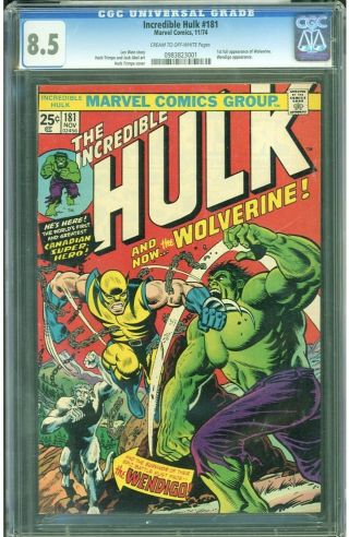 Incredible Hulk 181 Cgc 8.  5 Marvel 1974 1st Full Appearance Wolverine 0983823001