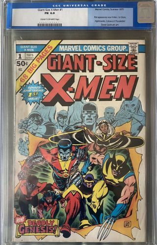 Giant Size X - Men 1,  Cgc 6.  0,  1st Appearance Of Storm,  Colossus,  Nightcrawler