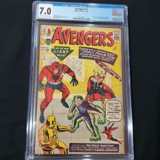 The Avengers 2 Cgc 7.  0 1963 Iron Man Thor Wasp Hulk Stan Lee And Kirby Art