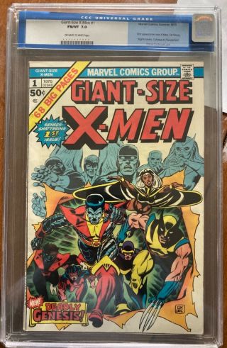 Giant - Size X - Men 1 Cgc 7.  0 Looking Book