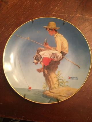 Norman Rockwell " Out Fishin 