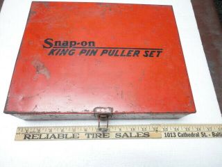 Vintage Snap On Tool Storage Box King Pin Puller