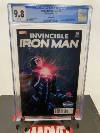 Invincible Iron Man 9 Variant / Cgc 9.  8 Wp / First Full Riri Williams
