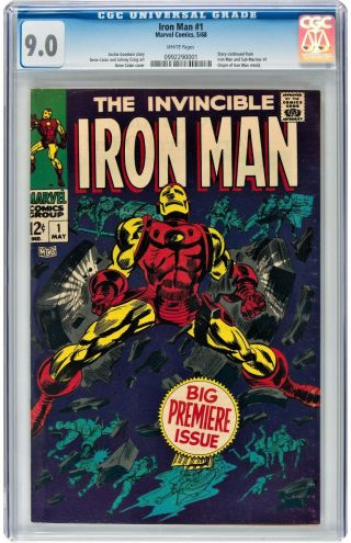 Iron Man 1 (may 1968,  Marvel Comics) Cgc 9.  0 Vf/nm | Origin Of Iron Man Retold