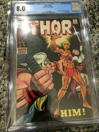 Thor 165 Cgc 8.  0 Ow/w Pages 1969 Marvel Comics 1st Adam Warlock Him