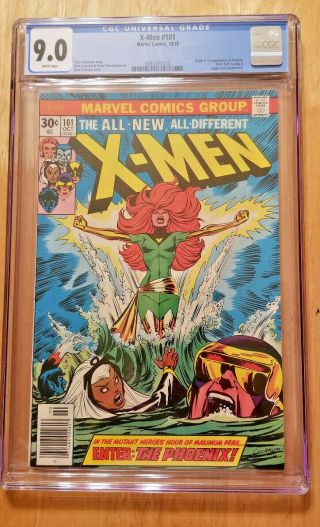 X - Men 101 Cgc Graded 9.  0 White Pages 1st App & Origin The Phoenix