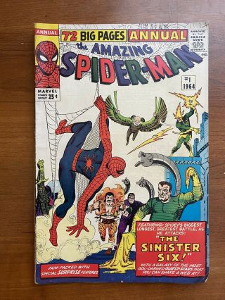 Spider - Man Annual 1 Marvel Silver Age Key,  Sinister Six,