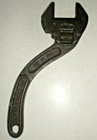 Vintage Bemis & Call Co 12 Inch 48 " S " Handle Adjustable Wrench Opens 1 " - 1.  75 "