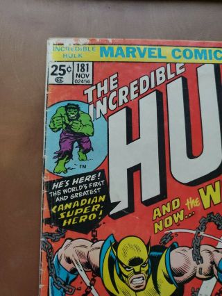 Incredible Hulk 181 Vol 1 1st Wolverine with MVS 4