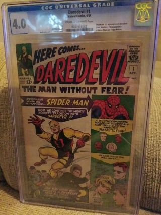 Daredevil 1 Cgc 4.  0 1964 - First Appearance Of Daredevil,  Foggy And Karen.