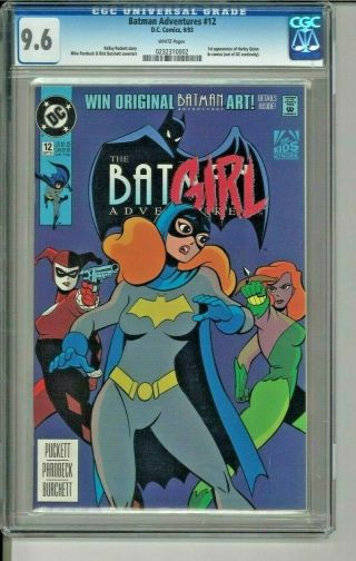 Batman Adventures 12 Cgc 9.  6 Dc 1993 1st Harley Quinn White Pages Jla - Joker