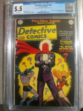 Detective Comics 168 Joker Movie Man Behind The Red Hood Origin Cgc 5.  5