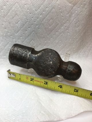 Antique Round Headed Blacksmith Forge Anvil Hammer Ball Peen Over 2 1/2 Lbs