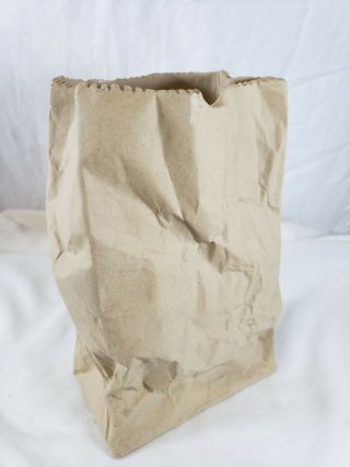 Ceramic Brown Paper Bag Planter