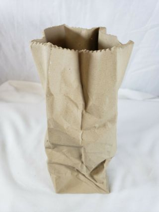 Ceramic Brown Paper Bag Planter 2