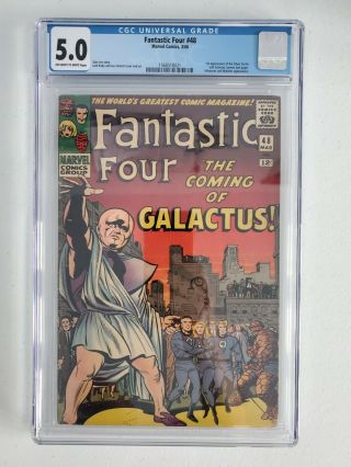 Fantastic Four 48 Cgc 5.  0 Ow/w (1st Appearance Silver Surfer & Galactus) Key