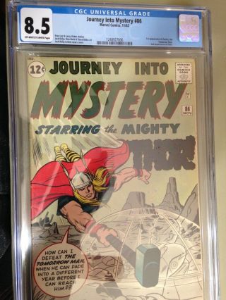 Journey Into Mystery 86 CGC 8.  5 Off - White to White Pages.  Tomorrow Man 1st App. 2