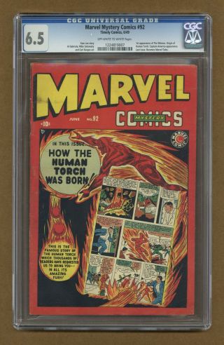 Marvel Mystery Comics 92 Cgc 6.  5 1949 1224819007