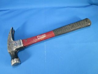 Vintage Plumb 16 Oz Claw Hammer Red Fiberglass Handle