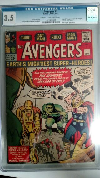 The Avengers 1 (1963) Cgc 3.  5 1st Appearance Of The Avengers
