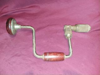 Antique Vintage Auger Drill Hand Auger Bit Brace Woodworking Tool Cherry 1/2 "