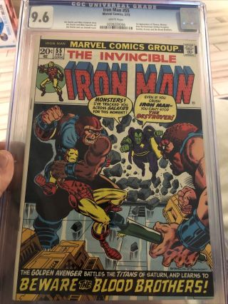 Iron Man 55 Cgc 9.  6 White Pages First Appearance Of Thanos