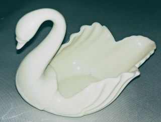 Vintage - Rare (gold Mark) Lenox Swan 5 " Trinket Dish.  Charity.