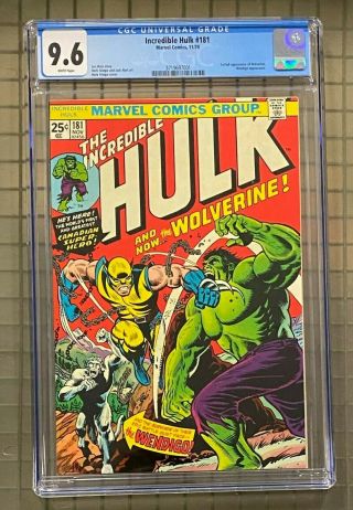 Incredible Hulk 181 Marvel Comics 1974 Cgc 9.  6 Wolverine 1st Full Appearance