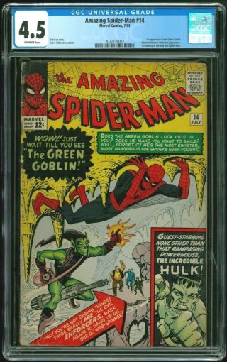 Spider - Man 14 - Cgc 4.  5 (first Appearance Of Green Goblin)