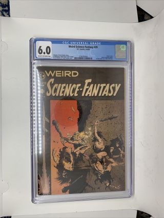 Weird Science Fantasy 29 - Cgc 6.  0 - Ow/w - Classic Frazetta Cover