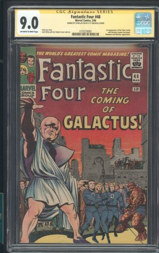 Fantastic Four 48 Cgc 9.  0 3/66 Ss Stan Lee 1st App Of Silver Surfer & Galactus